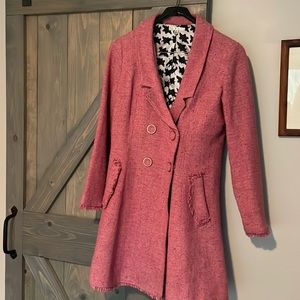 Cabi Madison tweed fit & flare light coat size 14